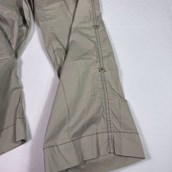 Izod Womens Convertible Pant Khaki Beige Tan Size 12 Petite 100% Cotton NWT Hike - Picture 12 of 14